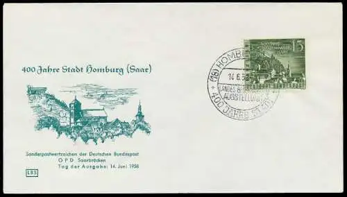 SAAR OPD 1958 Nr 436 BRIEF FDC 78FE32