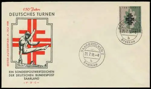 SAAR OPD 1958 Nr 437 BRIEF FDC 78FE4A