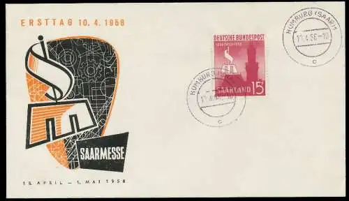SAAR OPD 1958 Nr 435 BRIEF FDC 78FE5E