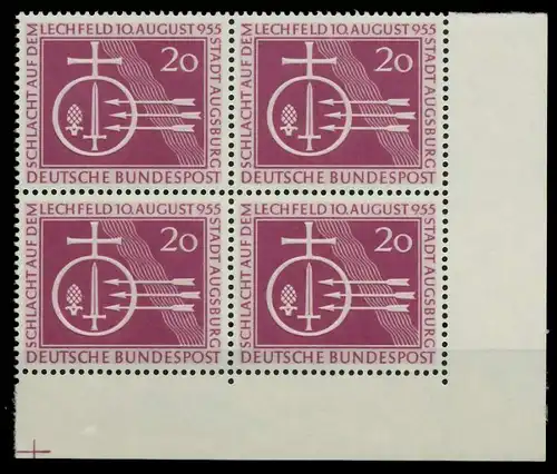 BRD 1955 Nr 216 postfrisch VIERERBLOCK 7901C2
