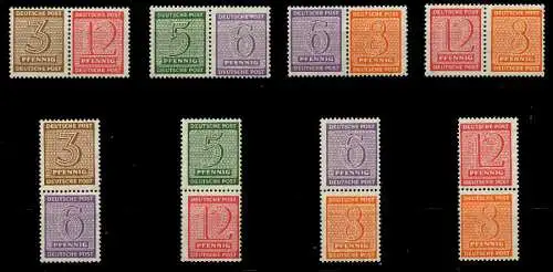 SBZ WESTSACHSEN ZDR Nr WZd13-WZd16-SZd3-SZd6 postfrisch 7902EA