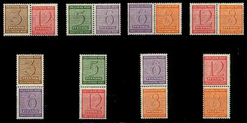 SBZ WESTSACHSEN ZDR Nr WZd13-WZd16-SZd3-SZd6 postfrisch 7902EE