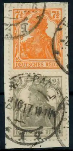 D-REICH ZUSAMMENDRUCK Nr S13a gestempelt SENKR PAAR 792706