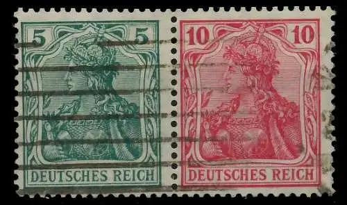 D-REICH ZUSAMMENDRUCK Nr W7IIaa gestempelt WAAGR PAAR 79281A