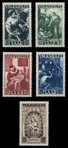 SAARLAND 1949 Nr 267-271 postfrisch 7928BA