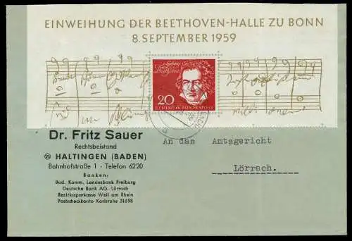 BRD 1959 Nr 317 BRIEF EF 792962