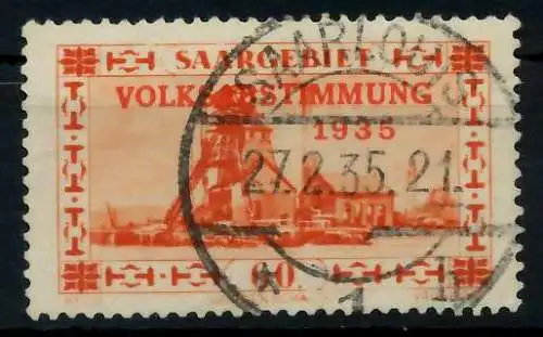 SAARGEBIET 1934 Nr 186 zentrisch gestempelt 794FE2