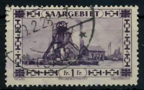 SAARGEBIET 1926 Nr 117II gestempelt 795226