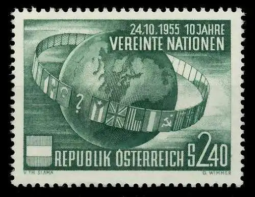 ÖSTERREICH 1955 Nr 1022 postfrisch 797B9E