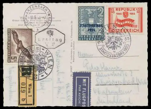 ÖSTERREICH 1953 Nr 986 BRIEF MIF POSTKARTE 7994EE