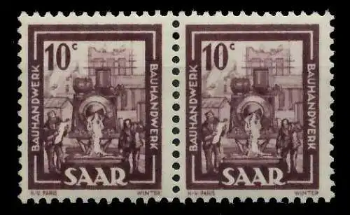 SAARLAND 1949 Nr 272 postfrisch WAAGR PAAR 7999E2