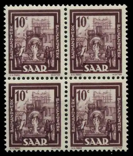 SAARLAND 1949 Nr 272 postfrisch VIERERBLOCK 799A0E