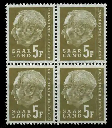 SAAR OPD 1957 Nr 411 postfrisch VIERERBLOCK URA 799A22