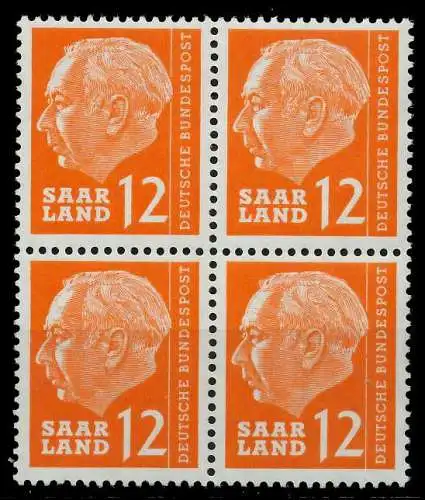SAAR OPD 1957 Nr 387 postfrisch VIERERBLOCK 799AC6