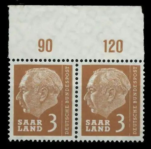 SAAR OPD 1957 Nr 382 postfrisch WAAGR PAAR ORA 799AFE