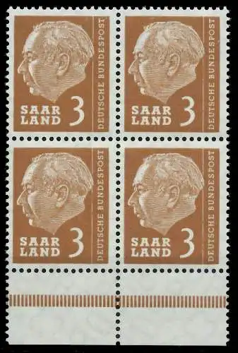 SAAR OPD 1957 Nr 382 postfrisch VIERERBLOCK URA 799B26