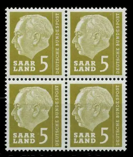 SAAR OPD 1957 Nr 384 postfrisch VIERERBLOCK 799B6A