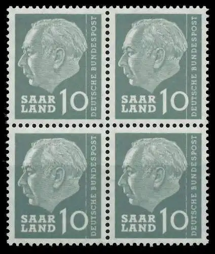 SAAR OPD 1957 Nr 386 postfrisch VIERERBLOCK 799B6E