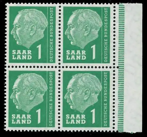 SAAR OPD 1957 Nr 380 postfrisch VIERERBLOCK SRA 799B7E