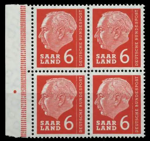 SAAR OPD 1957 Nr 385 postfrisch VIERERBLOCK SRA 799B82