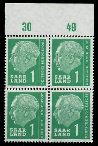 SAAR OPD 1957 Nr 380 postfrisch VIERERBLOCK ORA 799B8A
