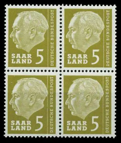 SAAR OPD 1957 Nr 384 postfrisch VIERERBLOCK 799B9A
