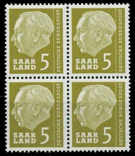 SAAR OPD 1957 Nr 384 postfrisch VIERERBLOCK 799BA2