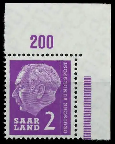SAAR OPD 1957 Nr 381 postfrisch ECKE-ORE 79C39A