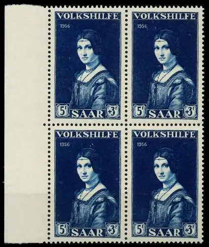 SAARLAND 1956 Nr 376 postfrisch VIERERBLOCK 79C3E6