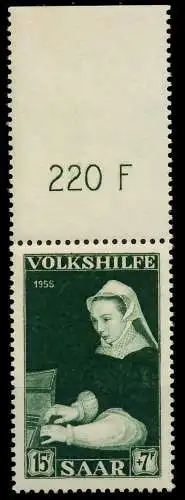 SAARLAND 1956 Nr 378 postfrisch ORA 79C3F2