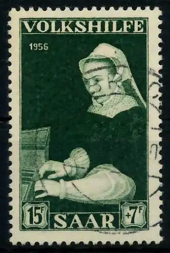 SAARLAND 1956 Nr 378 zentrisch gestempelt 79C41A