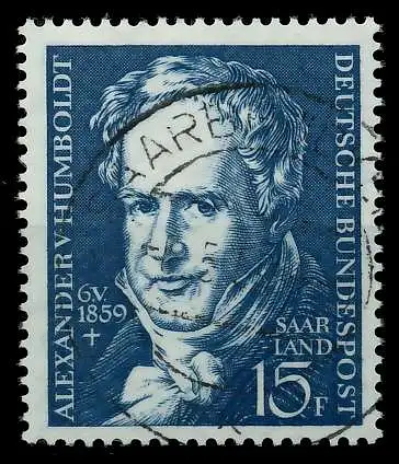 SAAR OPD 1959 Nr 448 zentrisch gestempelt 79C50A