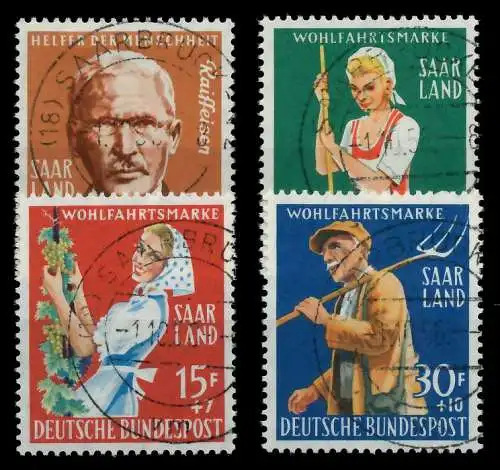 SAAR OPD 1958 Nr 441-444 zentrisch gestempelt 79C5D6