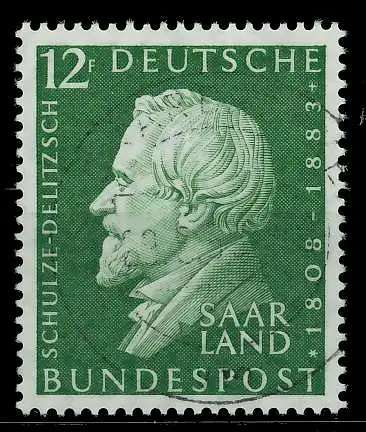 SAAR OPD 1958 Nr 438 zentrisch gestempelt 79C6A6