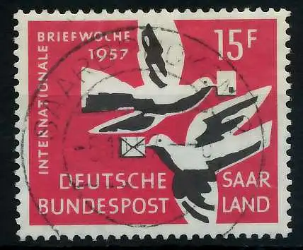 SAAR OPD 1957 Nr 408 zentrisch gestempelt 79C8C6