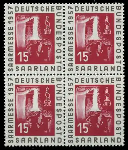 SAAR OPD 1957 Nr 400 postfrisch VIERERBLOCK 79C99E