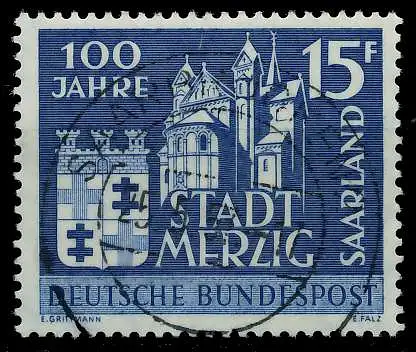 SAAR OPD 1957 Nr 401 zentrisch gestempelt 79C9D6