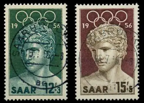 SAARLAND 1956 Nr 371-372 zentrisch gestempelt 79CA9A