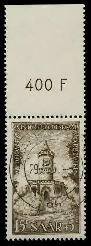 SAARLAND 1956 Nr 375 zentrisch gestempelt ORA 79CAB2