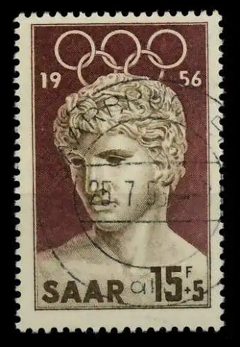 SAARLAND 1956 Nr 372 zentrisch gestempelt 79CAE6