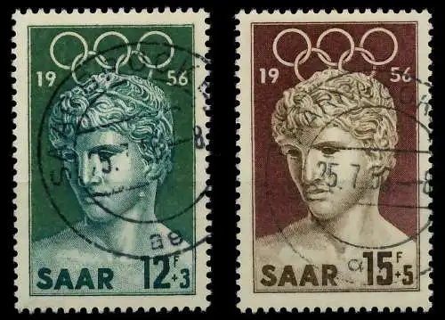 SAARLAND 1956 Nr 371-372 zentrisch gestempelt 79CB4A