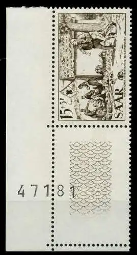 SAARLAND 1956 Nr 370 postfrisch ECKE-ULI 79CB76