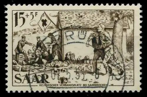 SAARLAND 1956 Nr 370 zentrisch gestempelt 79DBF6