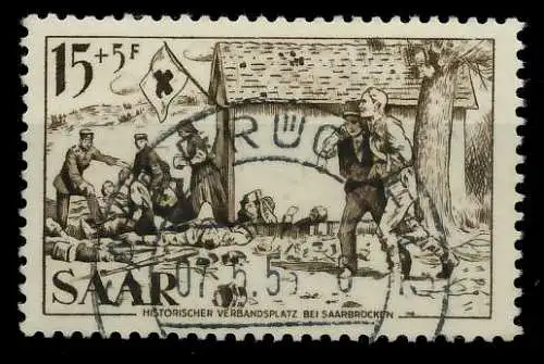 SAARLAND 1956 Nr 370 zentrisch gestempelt 79DC0E