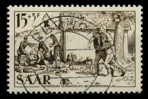 SAARLAND 1956 Nr 370 zentrisch gestempelt 79DC12