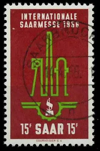 SAARLAND 1956 Nr 368 zentrisch gestempelt 79DC3E