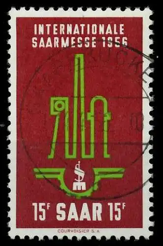 SAARLAND 1956 Nr 368 zentrisch gestempelt 79DC6A