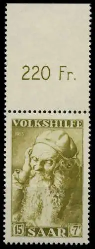 SAARLAND 1955 Nr 367 postfrisch ORA 79DCF2