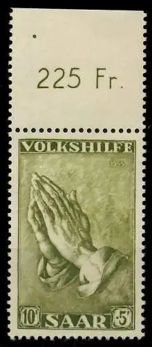 SAARLAND 1955 Nr 366 postfrisch ORA 79DD0A