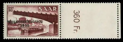 SAARLAND 1955 Nr 363L postfrisch 79DDC6
